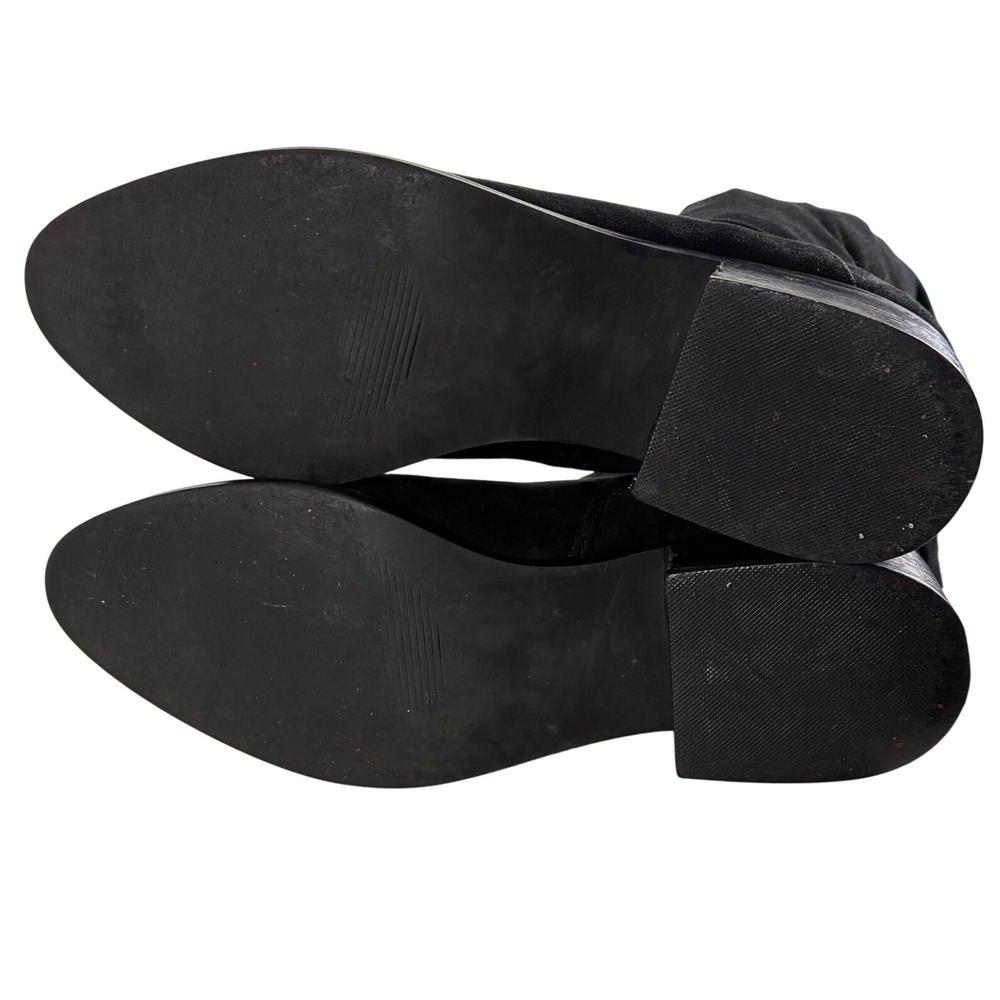 Steve Madden Womens Black Faux Suede Over The Knee Low Block Heel Boots Size 8.5 - Picture 5 of 7